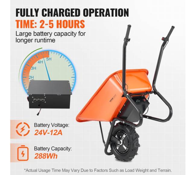 Elektrinė vienaratė karutė, 150 kg2