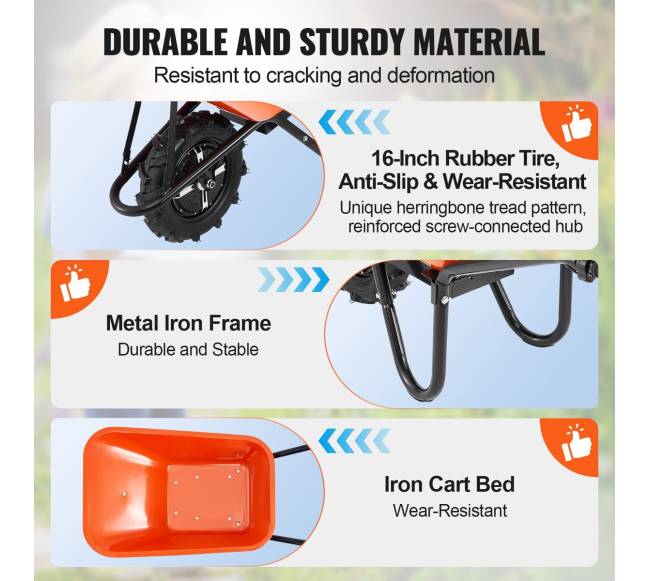 Elektrinė vienaratė karutė, 150 kg3