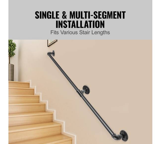 Laiptų turėklas iš plieninio vamzdžio, 1.8 m3