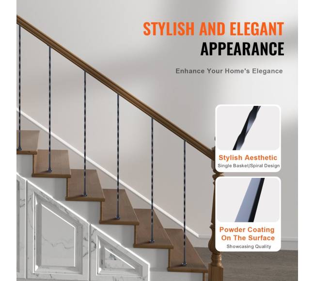 Metaliniai laiptų balustrai su suktu dekoru3