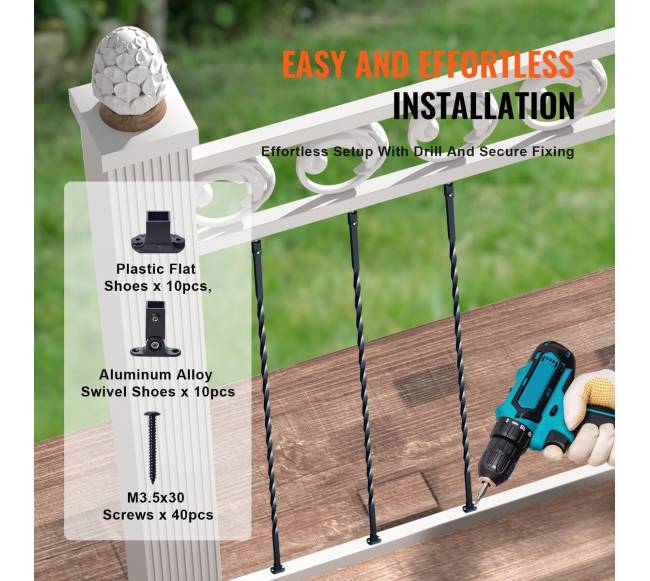 Metaliniai laiptų balustrai su suktu dekoru4