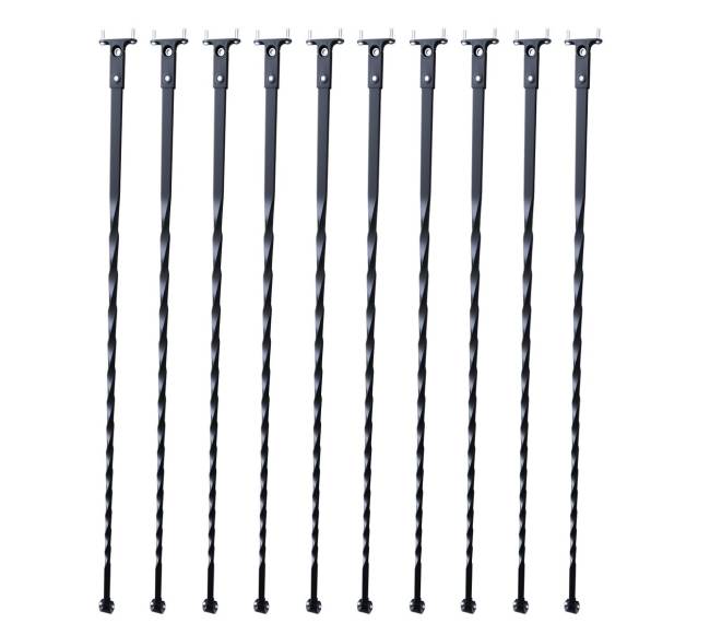 Metaliniai laiptų balustrai su suktu dekoru8