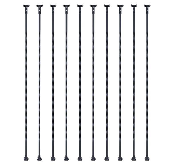 Metaliniai laiptų balustrai su suktu dekoru9