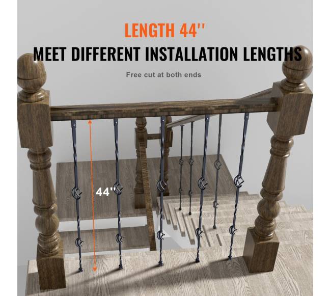 Metaliniai laiptų turėklai su krepšeliais 112 cm2