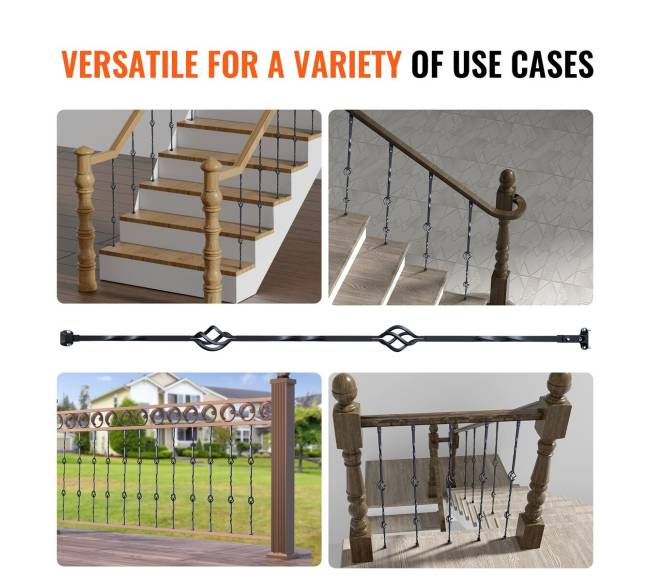 Metaliniai laiptų turėklai su krepšeliais 112 cm5