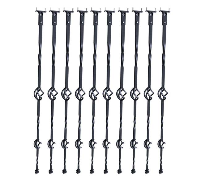 Metaliniai laiptų turėklai su krepšeliais 112 cm8