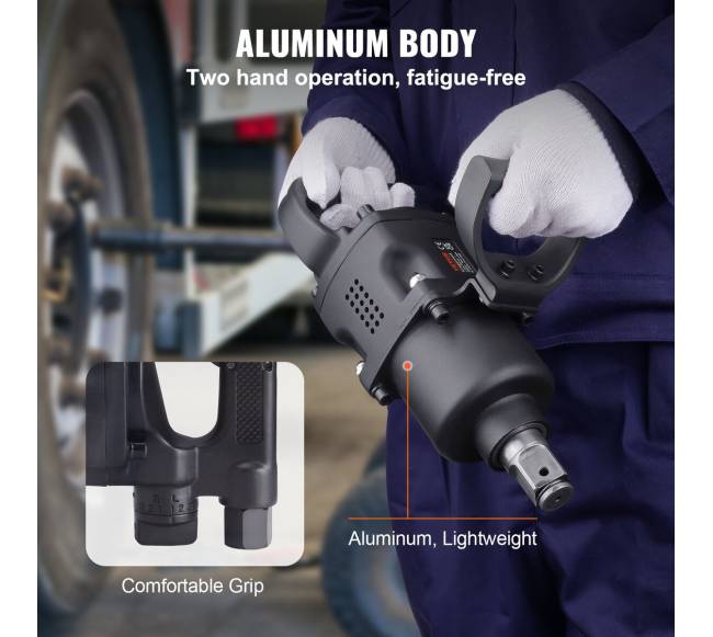 2,5 cm oro smūginis veržliaraktis su 3698 Nm sukimo momentu2