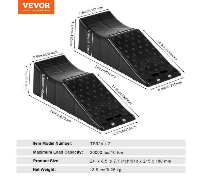 Plastikinės tandeminės ratų rampos automobiliams6