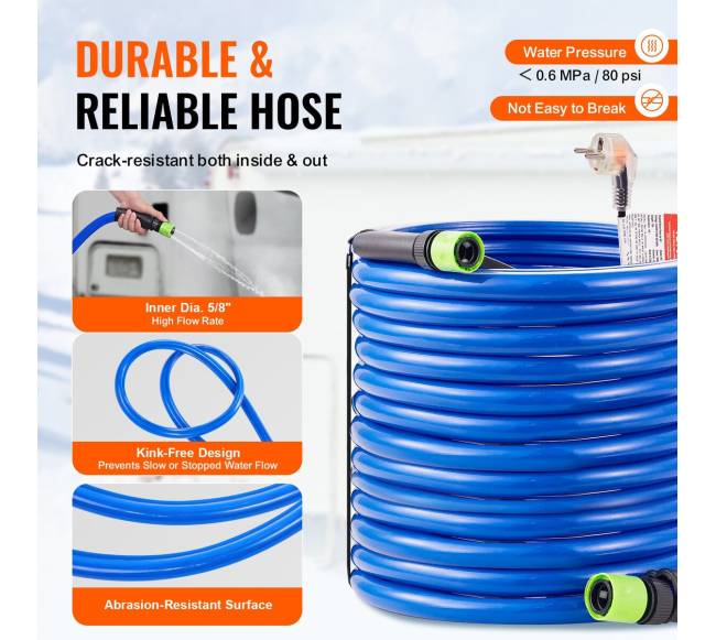 30m šildomas vandens žarna RV5