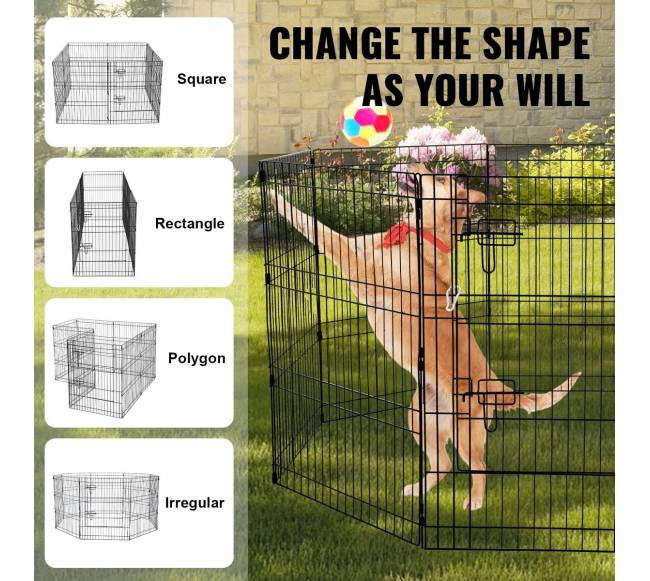 Sulankstoma šunų žaidimų aikštelė su dugno kilimėliu5