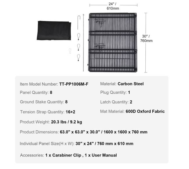 Sulankstoma šunų žaidimų aikštelė su dugno kilimėliu6
