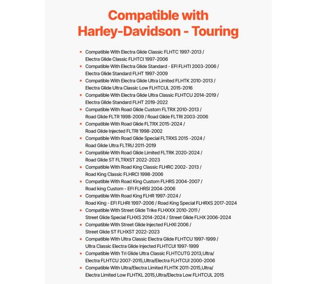 Motociklo atlošas Harley-Davidson Touring2