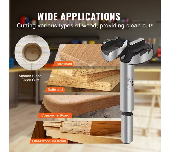 Forstner grąžtų rinkinys, 16 vnt., anglinis plienas4