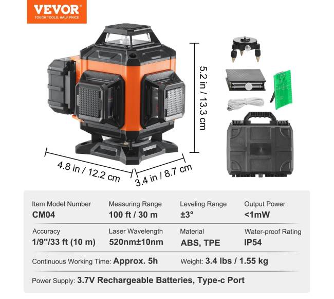 100 metrų žalias lazerinis lygis6
