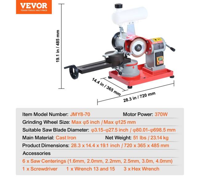 Diskinių pjūklų peilių galąstuvas su vandens talpa6