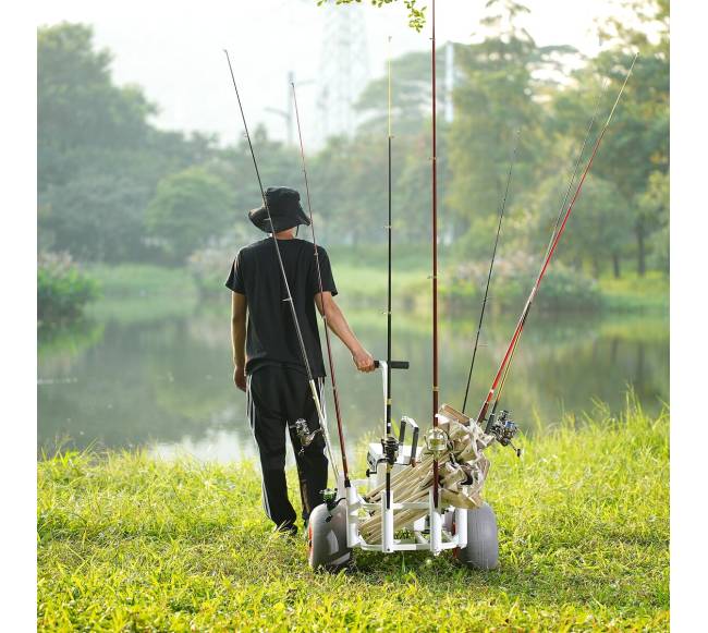 Žūklės vėžimėlis su dideliais ratais7