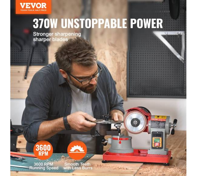 Diskinis pjūklo disko galąstuvas 370W 3600 RPM, 12.7 cm1