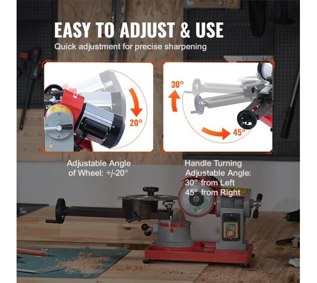 Diskinis pjūklo disko galąstuvas 370W 3600 RPM, 12.7 cm2