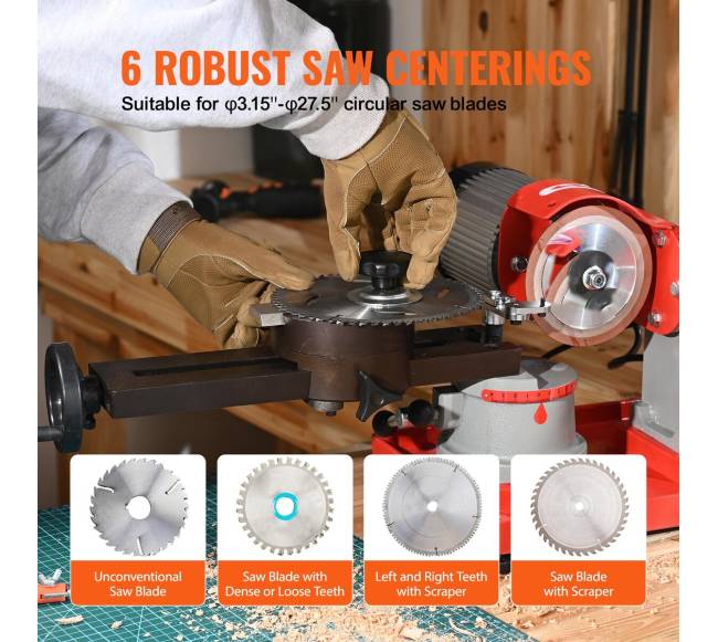 Diskinis pjūklo disko galąstuvas 370W 3600 RPM, 12.7 cm3