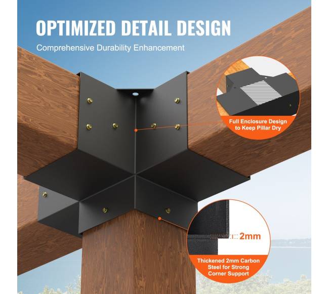 Pergolos laikiklių komplektas 6x6 coliai2