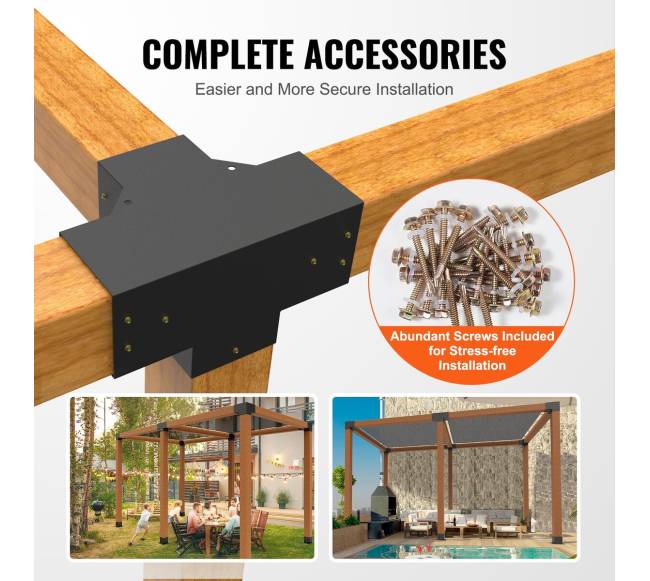 Pergolos laikiklių komplektas 6x6 coliai4