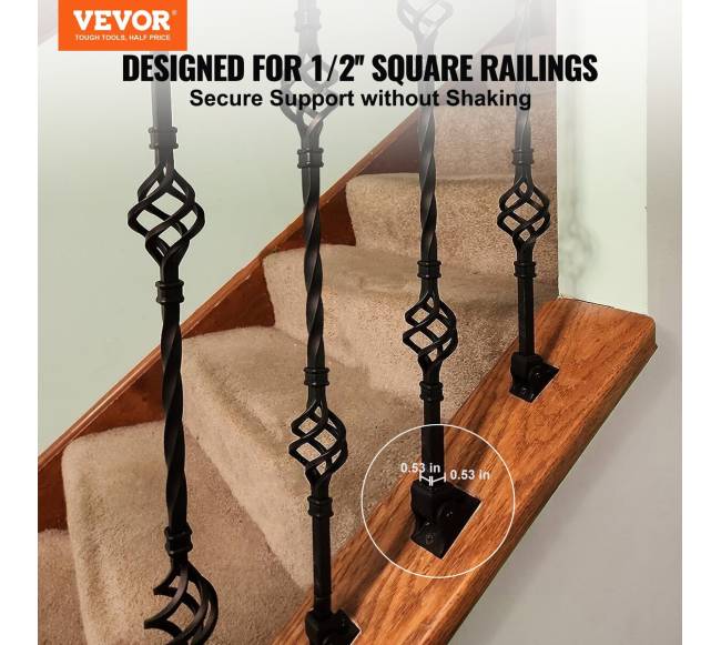 Juodos spalvos aliuminio turėklų bateliai laiptams1