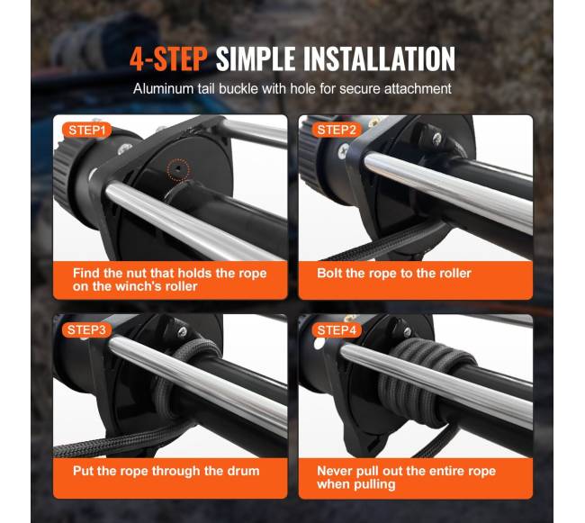 Sintetinė troso virvė ATV ir UTV transportui4