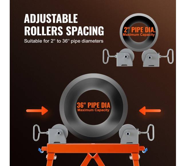 Vamzdžių atrama su ritinėlių galvute, plienas2
