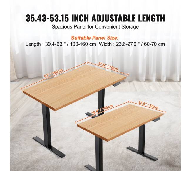 Elektrinis reguliuojamas stalo rėmas 70-117 cm2