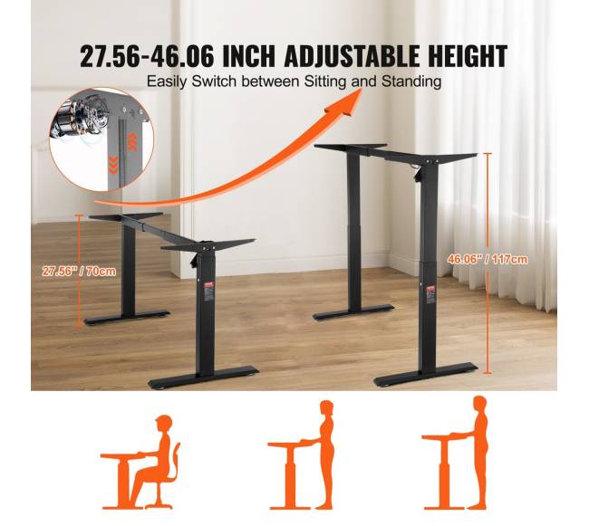 Elektrinis reguliuojamas stalo rėmas 70-117 cm3