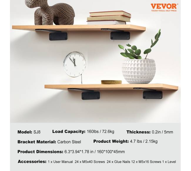 Plieniniai lentynos laikikliai 6 vnt.6