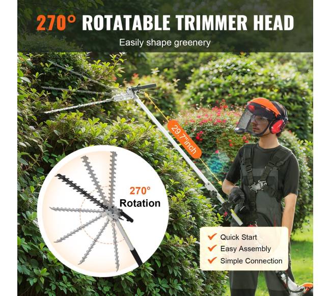 Universalus 6-in-1 krūmapjovė benzininė 52CC2