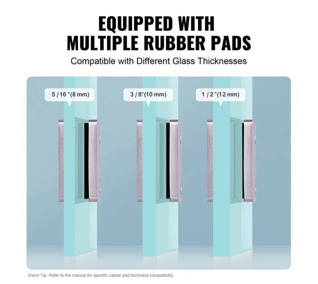 Stiklo laikikliai turėklams 4 vnt, 8-12 mm, sidabriniai3