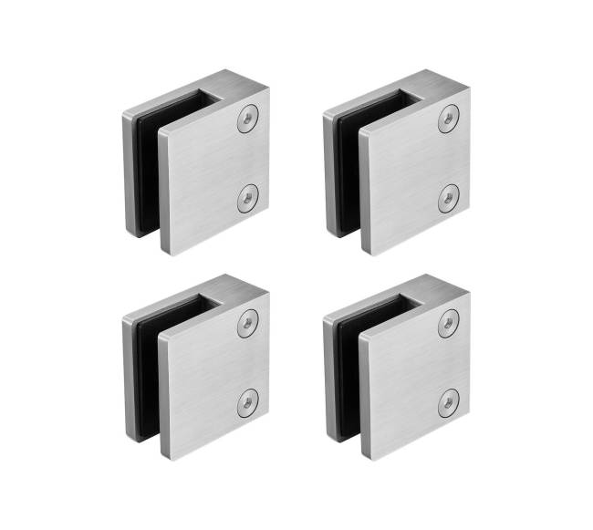 Stiklo laikikliai turėklams 4 vnt, 8-12 mm, sidabriniai8