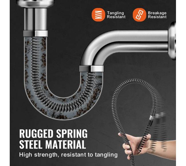 Drenažo valymo trosas 20m su 7 pjaustikliais2