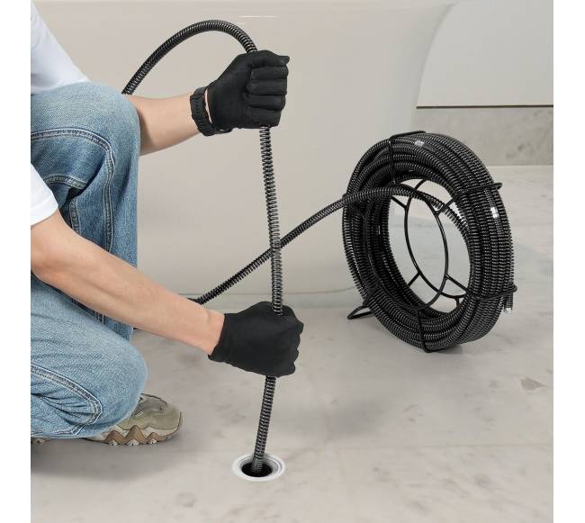 Drenažo valymo trosas 20m su 7 pjaustikliais8