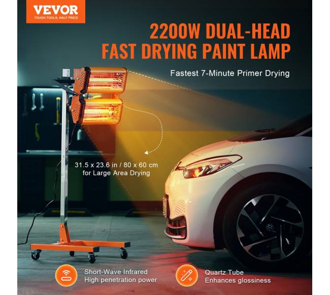 2200W infraraudonųjų spindulių lempa dažų džiovinimui1