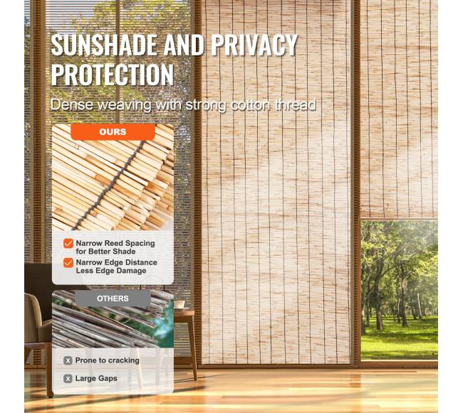 Nendrinių tvorų rinkinys 5 m x 1.2 m2