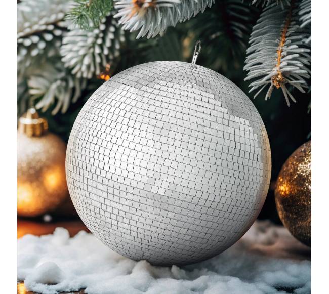 Sidabrinis veidrodinis diskas su kabinimo žiedu0