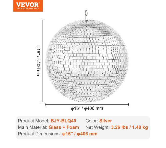 Sidabrinis veidrodinis diskas su kabinimo žiedu6
