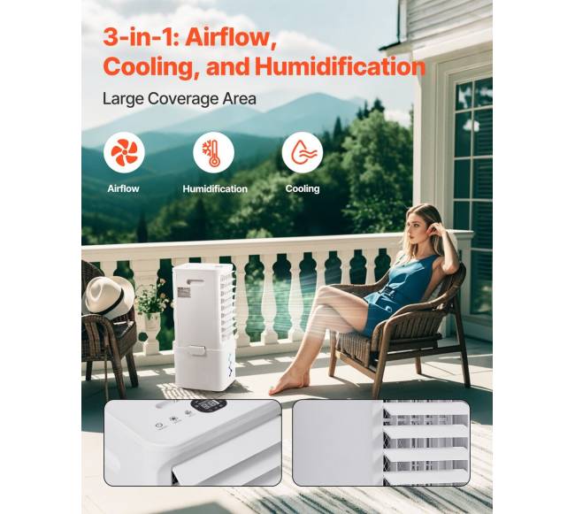 Garų oro vėsintuvas 9L su ledo dėžutėmis1