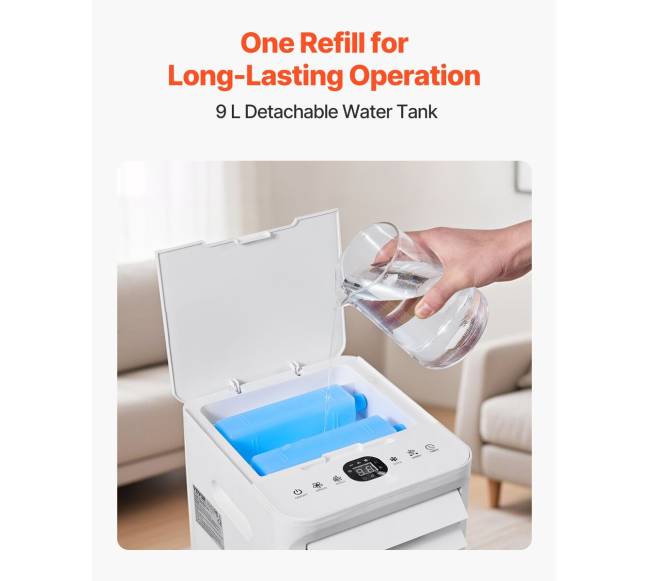 Garų oro vėsintuvas 9L su ledo dėžutėmis3