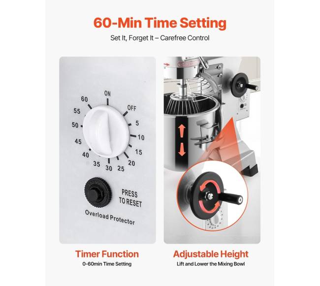 Elektrinis maisto maišytuvas, 10L talpa4