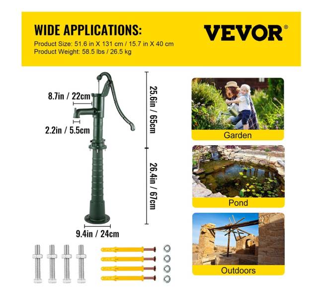 Rankinė vandens pompa su stovu sode6