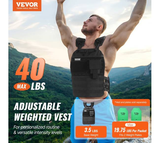 Reguliuojama svorinė liemenė 18 kg treniruotėms1