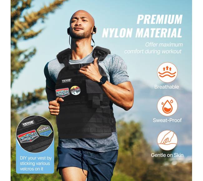 Reguliuojama svorinė liemenė 18 kg treniruotėms2