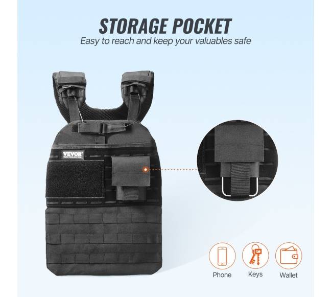 Reguliuojama svorinė liemenė 18 kg treniruotėms4