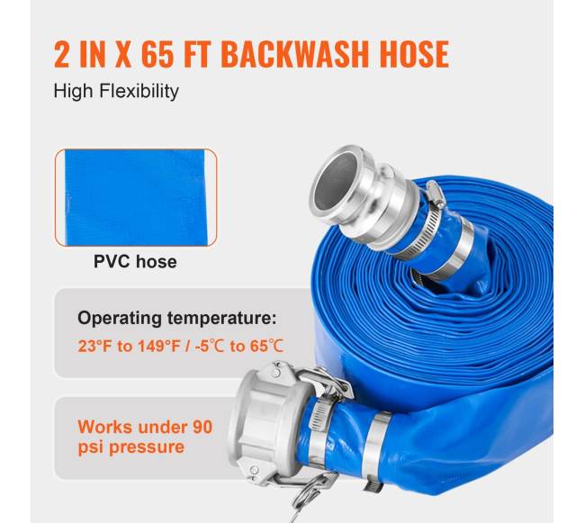 Vandens siurblio žarnų rinkinys 2 in x 6.1 m ir 19.81 m3