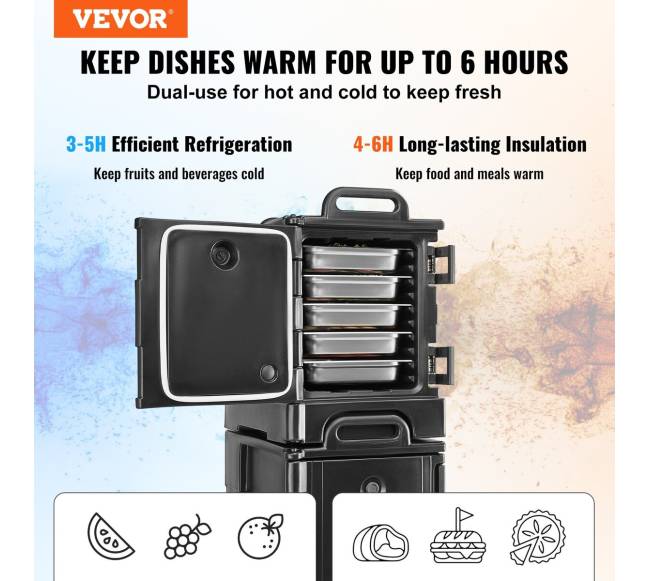 Izoliuotas maisto indas su dviem šildomomis kepykštėmis1