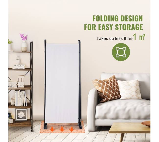 Kambario pertvara su medžiaga, 3 panelių, baltas4